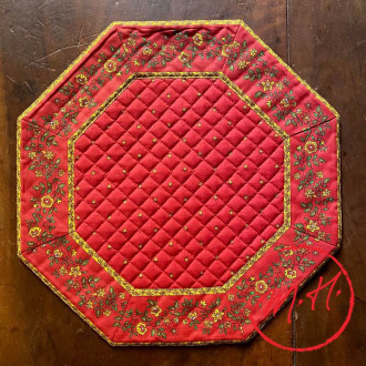 Set de table provençal octogonal rouge