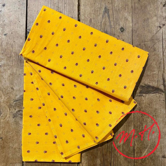 4 serviettes coton jaune
