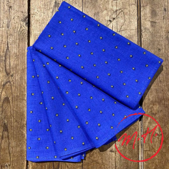4 serviettes coton bleu