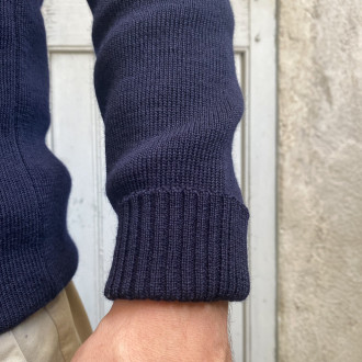 Navy turtleneck sweater