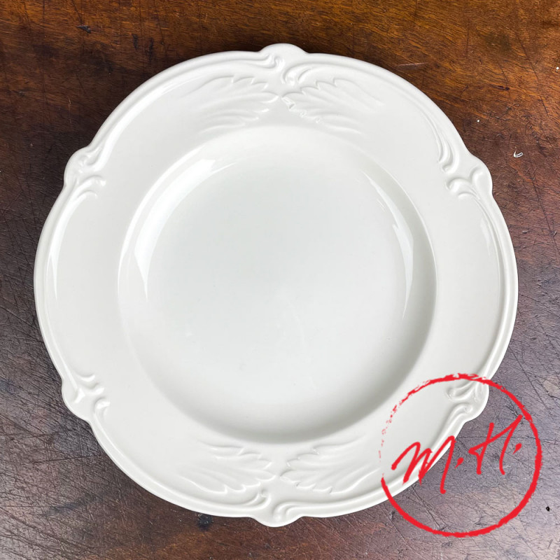 Rocaille white plate set - Faïencerie de Gien