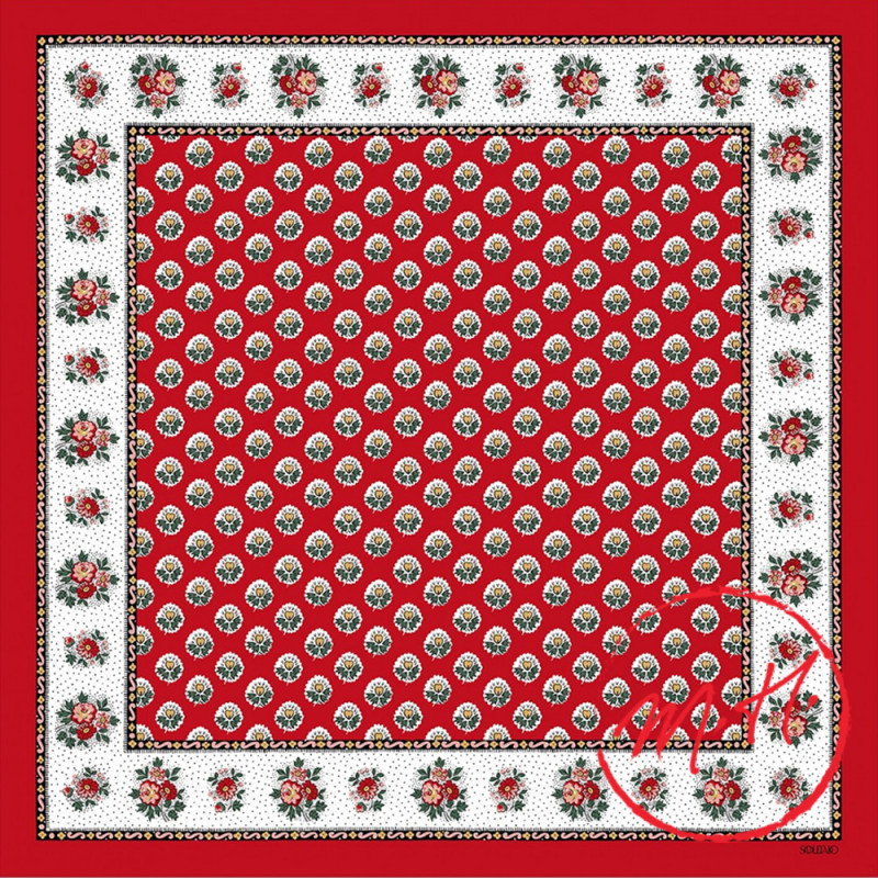Red Provencal scarf