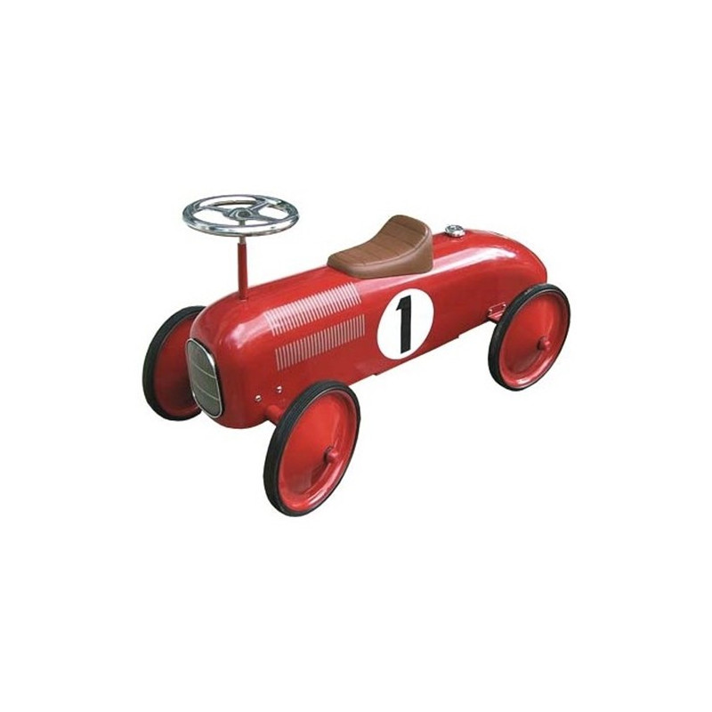 Red retro ride-on car
