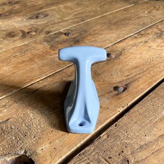 blue porcelain coat hook