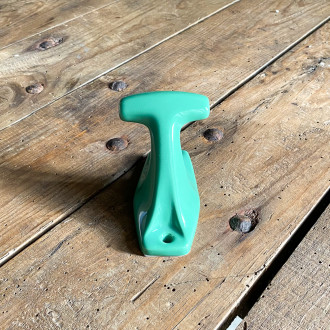 patère verte en porcelaine de limoges