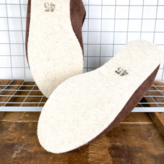 Slippers Charentaises leather crust