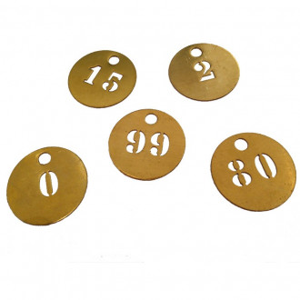 Number medallion in brass