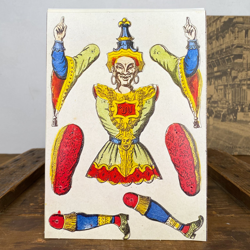 Pantins commedia dell'arte à assembler