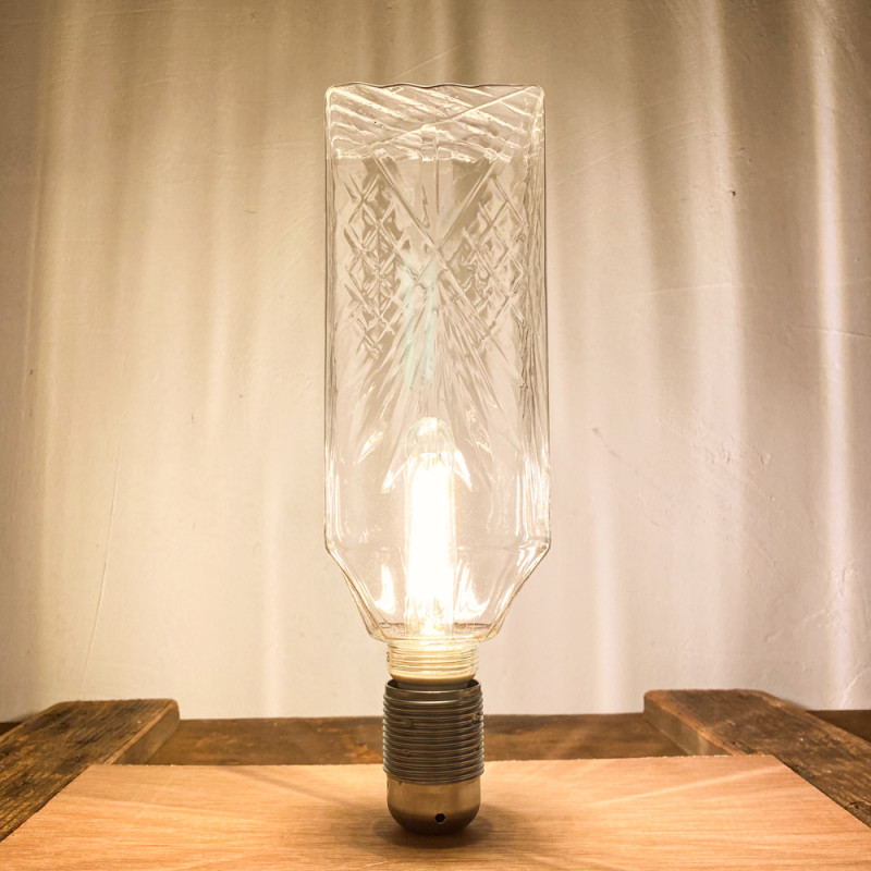 Ampoule LED décorative bouteille texturée
