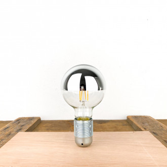 E27 / 8W LED silver cap light bulb