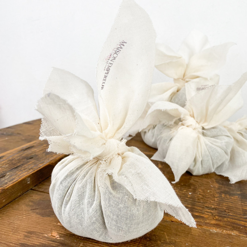 Furoshiki lavande en toile naturelle