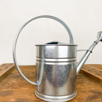 Small watering can in galvanized steel