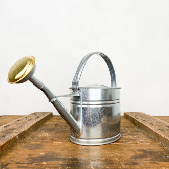 Small watering can in galvanized steel
