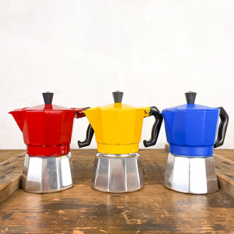 Colorful Italian coffee maker