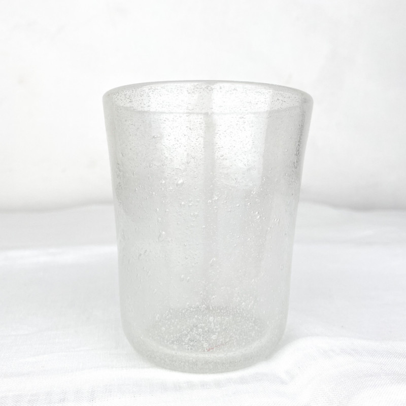 transparent blown glass tumbler