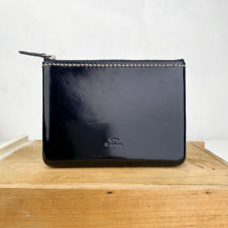 Molded leather passport pouch