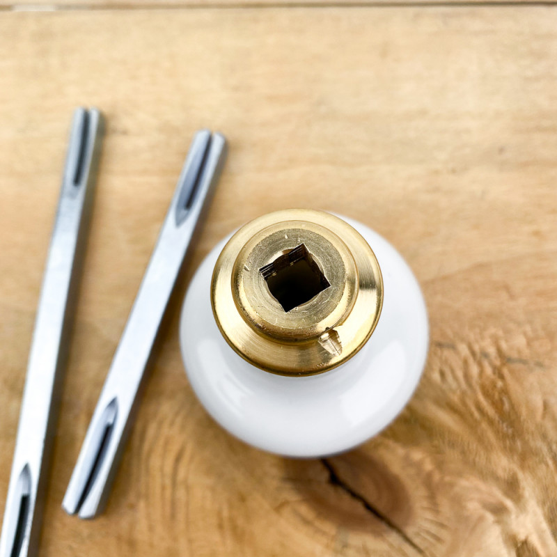 Poignée bouton de porte ronde en porcelaine