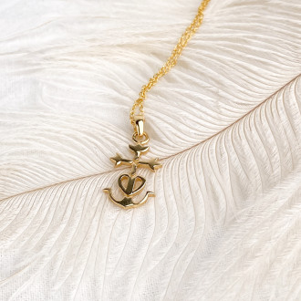 Camargue Cross necklace in vermeil