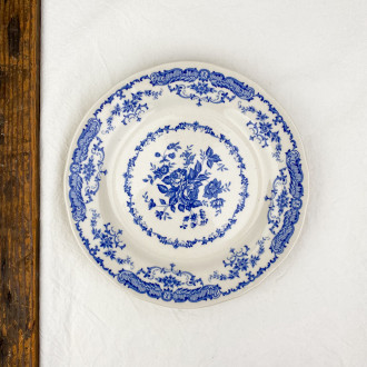 Dessert plate with blue decoration Ø20