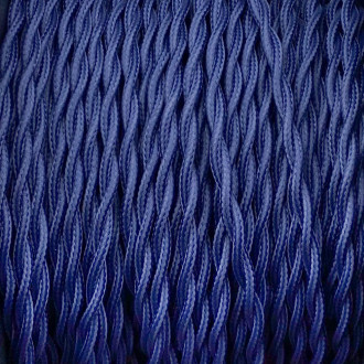 Deep blue twisted lighting cable