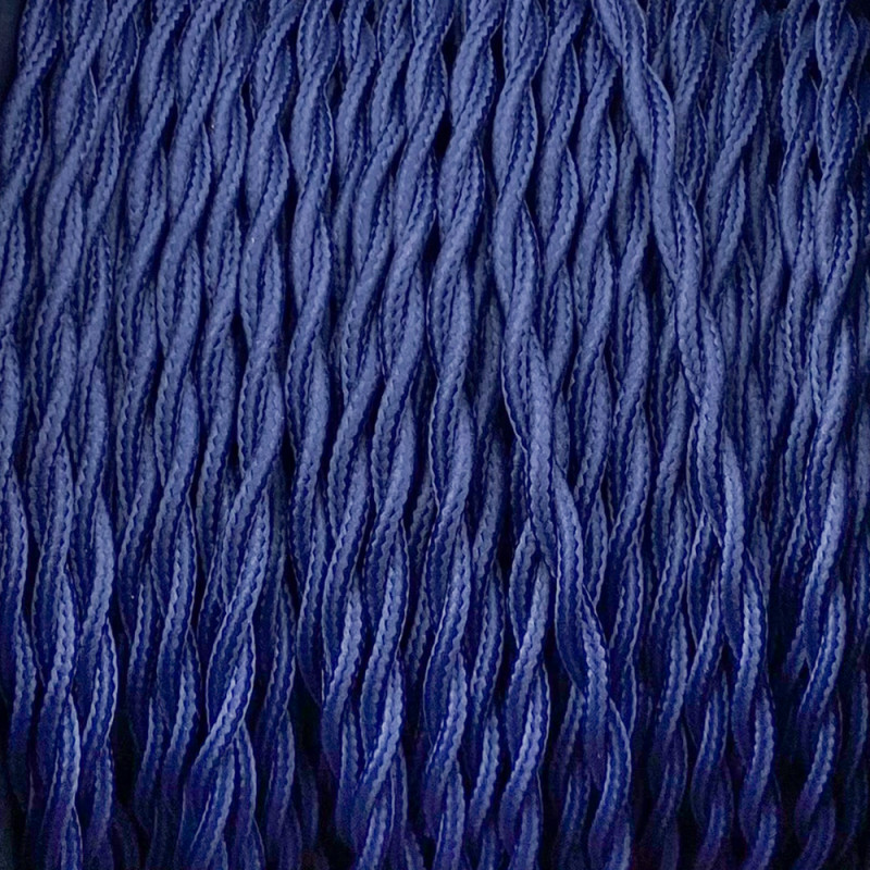 Deep blue twisted lighting cable