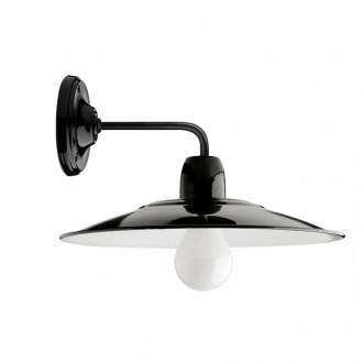 Retro wall light in porcelain and enamel