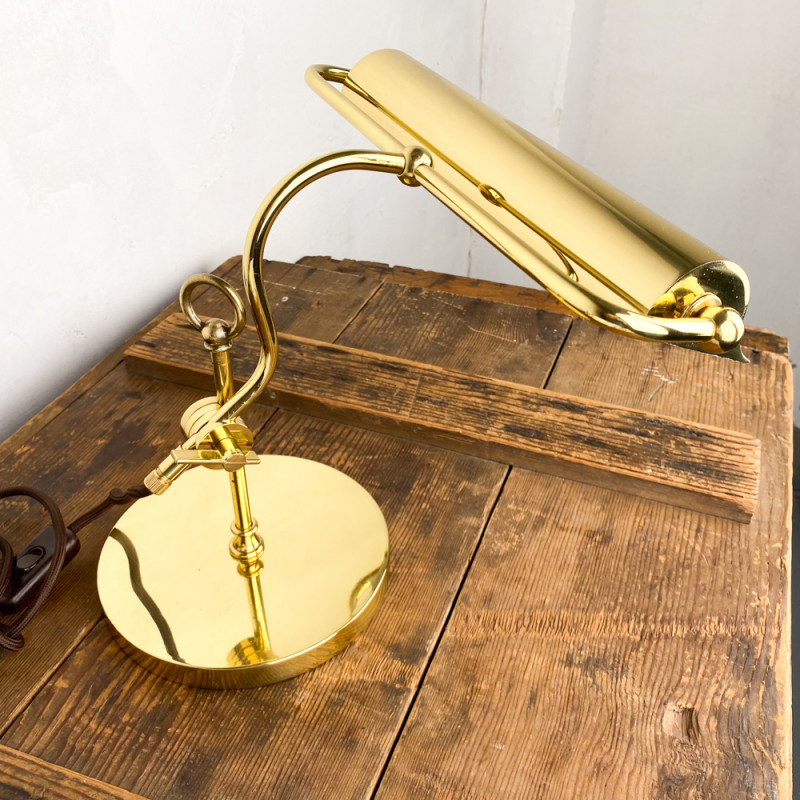 Lampe piano bureau dorée 39x27cm