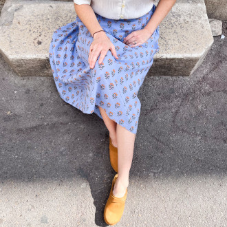Blue Provençal skirt