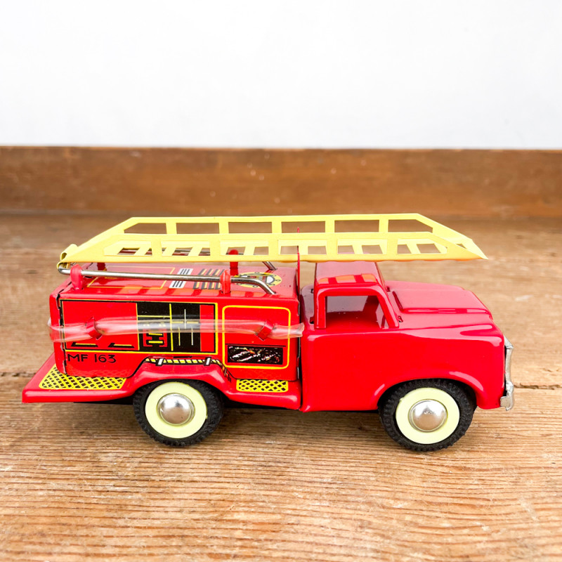 Camion de pompier en métal - Rouge