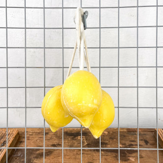 Yellow lemon soap with rope
