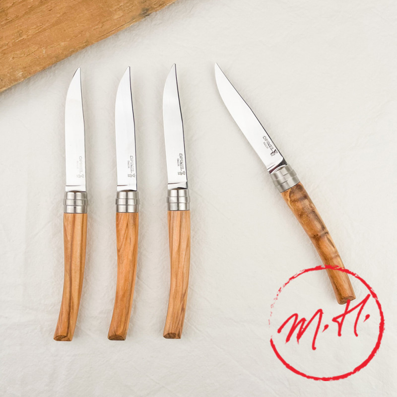 4 couteaux de table Opinel olivier