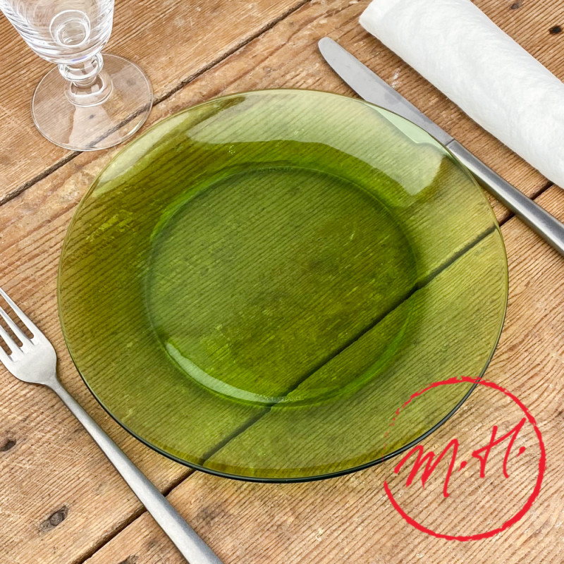Duralex green dinner plate 23.5cm
