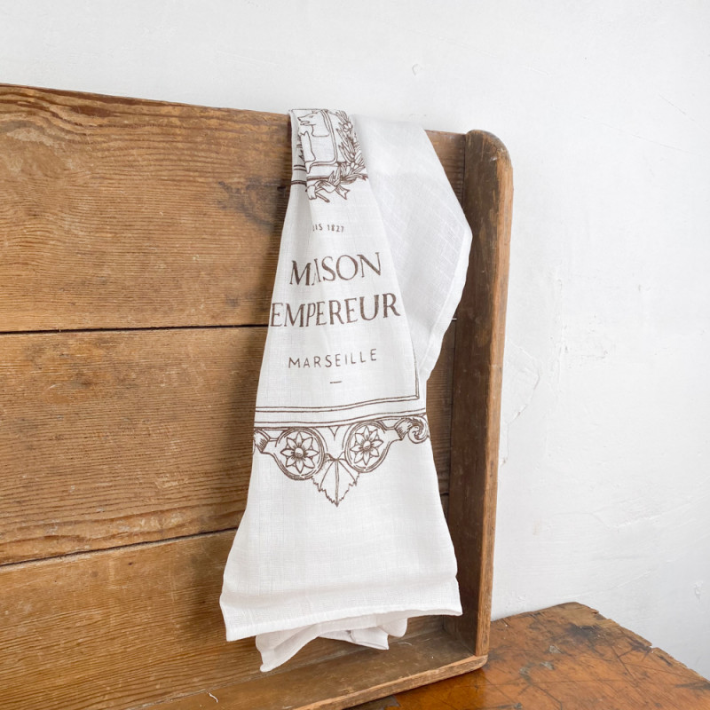 Brown tea towel Maison Empereur