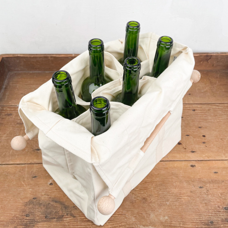 Cotton canvas bottle bag