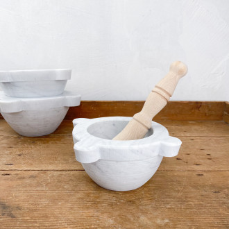 Marble mortar with pestle