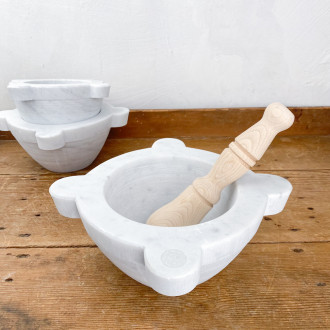 Marble mortar with pestle