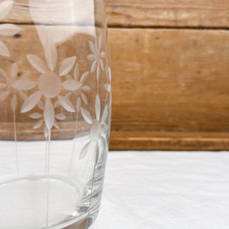 Bedside carafe chased glass