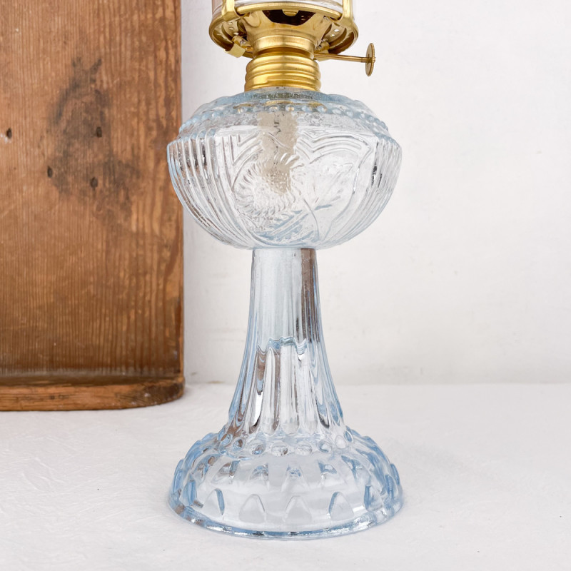 LAMPE À PÉTROLE laiton bronze cristal XIXe EUR 45,00 - FR