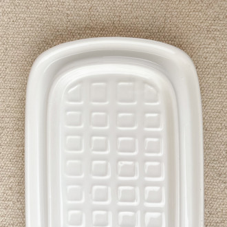 White ceramic butter dish