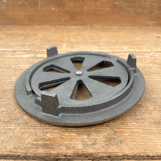 Adjustable round cast-iron ventilation grille Ø15cm