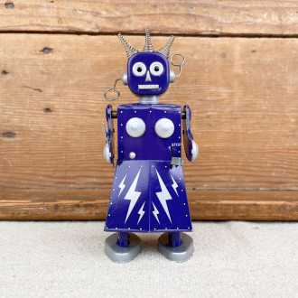 Robot mécanique violet