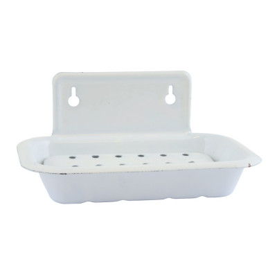 ANCIENNE FONTAINE TOLE émaillée et son porte savon EUR 40,00 - FR