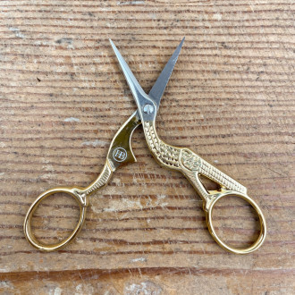 Stork embroidery scissors