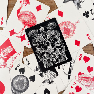 Cartes Alice au pays des Merveilles monochromes