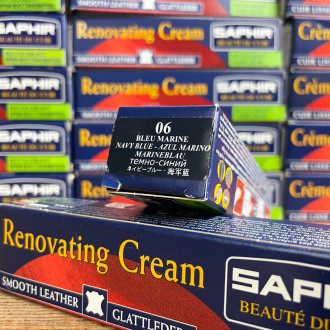 Crème rénovatrice cuir bleu marine Saphir numéro 06