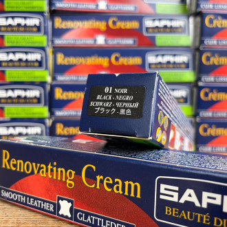 Crème rénovatrice cuir noir Saphir 01