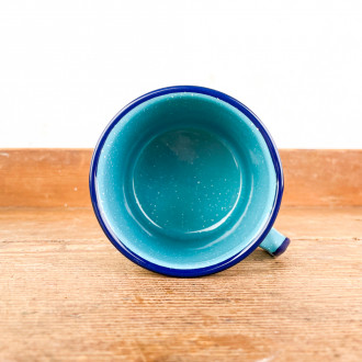 Mug émail turquoise