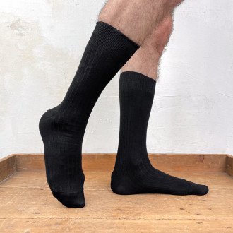 Chaussettes en fil d'Ecosse noires