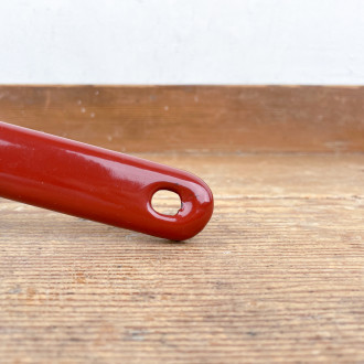 Brown enamel conical saucepan