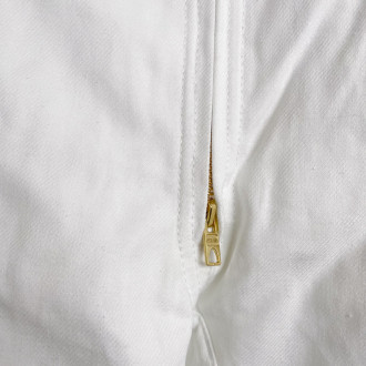 zipper white work suit